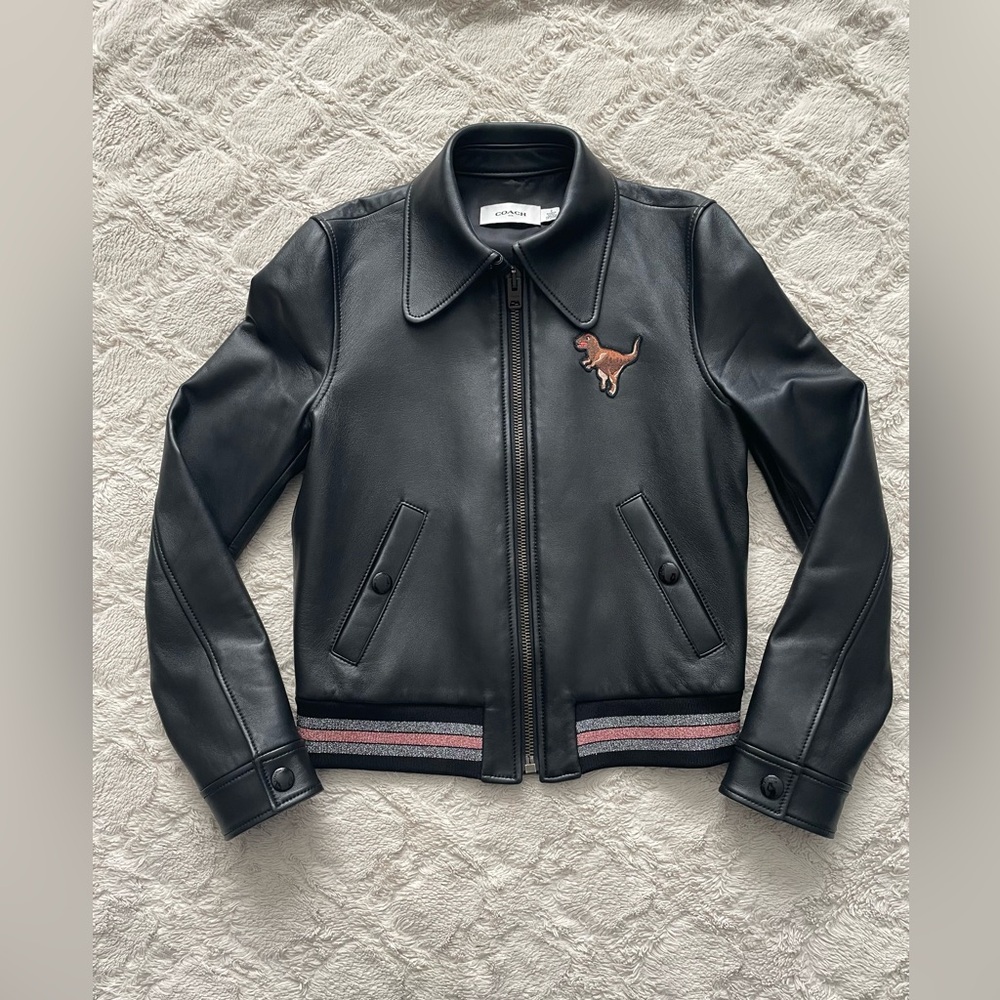Coach Leather Jacket, Size 2.
